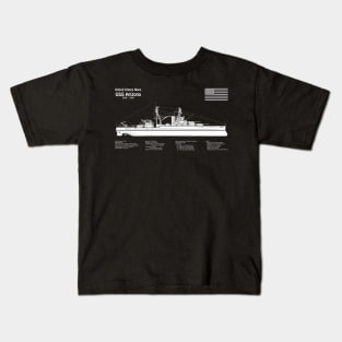 USS Arizona Battleship bb-39. World War II. Sunk on Pearl Harbor - PDBpng Kids T-Shirt